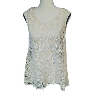 Romeo and Juliet Couture Sheer Sleeveless Top